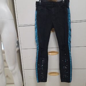 Forever 21 Co. Paint Splatter Jeans Size 33 Distressed Denim